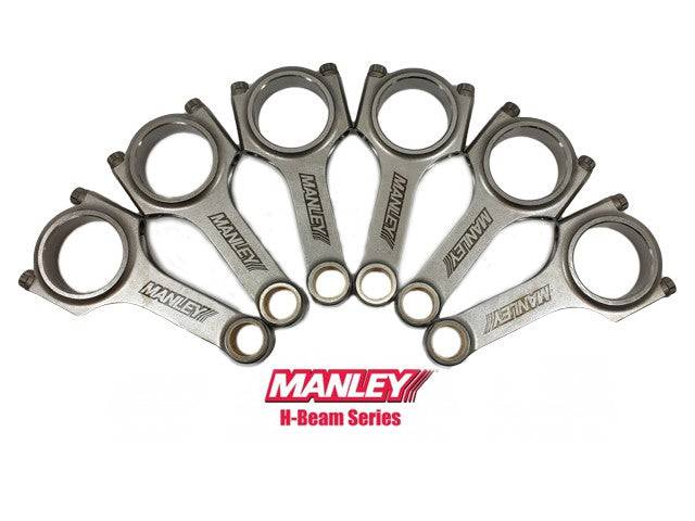 Manley 152.5mm ECONOMICAL  Forged H-Beam Connecting Rods with 7/16 ARP 8740 Nissan RB30 - Future Motorsports - ENGINE BLOCK INTERNALS - Manley Performance - Future Motorsports
