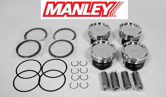 Manley PLATINUM SERIES Forged Pistons 4G63T 7-bolt DSM EVO 1-3 85mm STD -12 cc 10.0:1 100mm Stroker - Future Motorsports - ENGINE BLOCK INTERNALS - Manley Performance - Future Motorsports