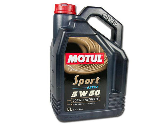 Motul Sport 5W-50 Ester Synthetic Car Engine Oil - 5 Litres - Future Motorsports -  - Motul - Future Motorsports