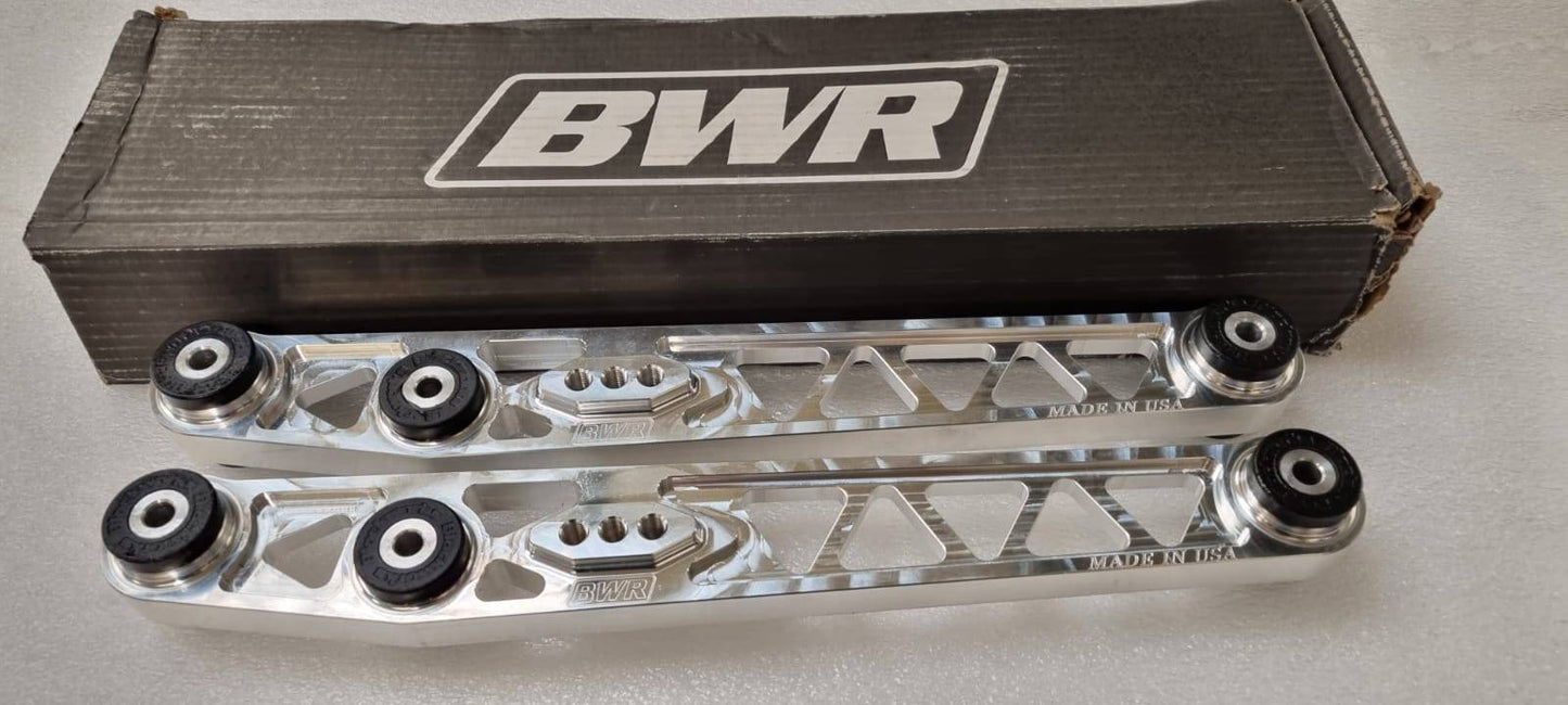 BWR Honda Civic EK Billet LCA (lower control arms) Polished Fits: 1996-2000 Honda Civic (all) Open Box