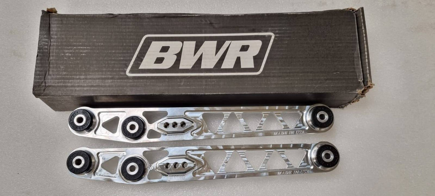 BWR Honda Civic EK Billet LCA (lower control arms) Polished Fits: 1996-2000 Honda Civic (all) Open Box