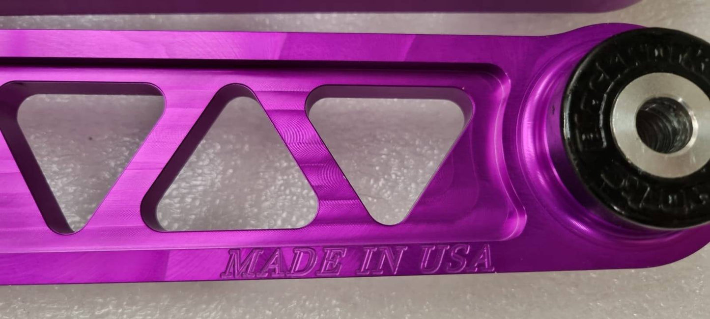 BWR Honda Civic EK Billet LCA (lower control arms) Purple Fits: 1996-2000 Honda Civic (all) Open Box