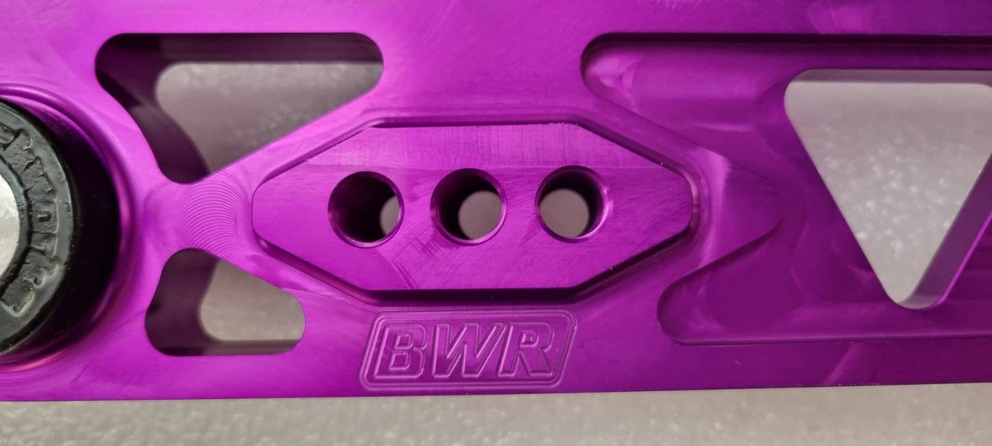 BWR Honda Civic EK Billet LCA (lower control arms) Purple Fits: 1996-2000 Honda Civic (all) Open Box