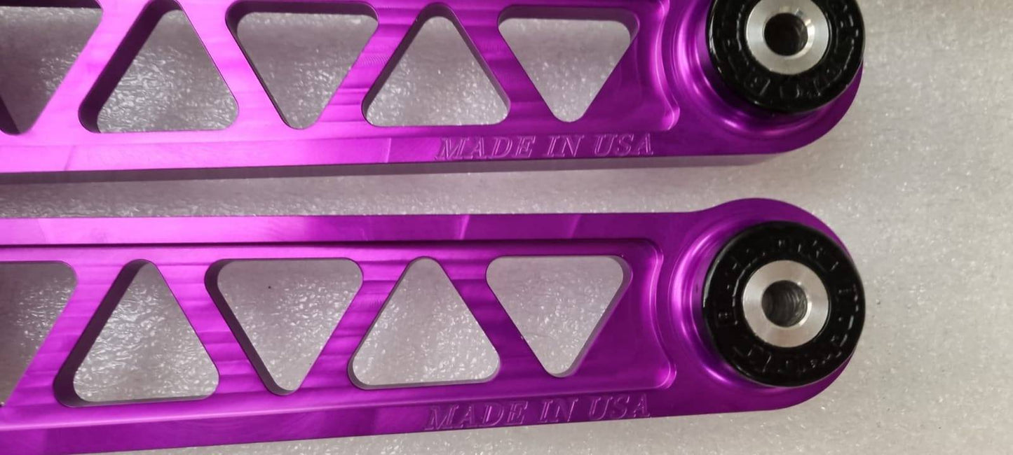 BWR Honda Civic EK Billet LCA (lower control arms) Purple Fits: 1996-2000 Honda Civic (all) Open Box