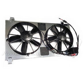 PowerHouse Racing PHR Dual High-Performance Spal Fan Kit Supra JZA80 2JZ - Raw Finish Open Box - Future Motorsports - RADIATOR - OPEN BOX TOYOTA PARTS - Future Motorsports