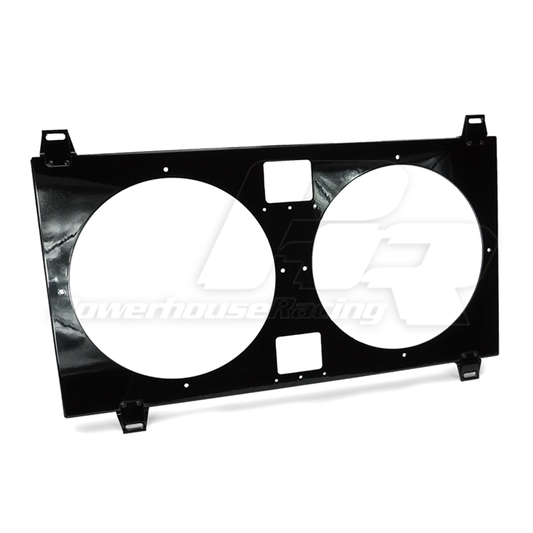 PHR Dual High Performance SPAL Fan Shroud, Shroud Only 
- Gloss black powder coat finish