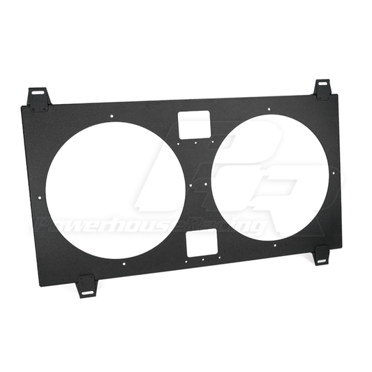 PHR Dual High Performance SPAL Fan Shroud, Shroud Only 
- Wrinkle black powder coat finish