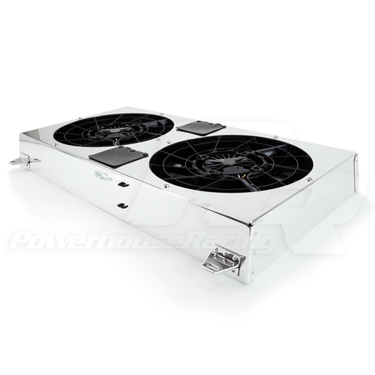 PHR Dual Brushless SPAL Fan Kit

- Polished finish  - Includes 12" heavy duty SPAL fans and wiring harness