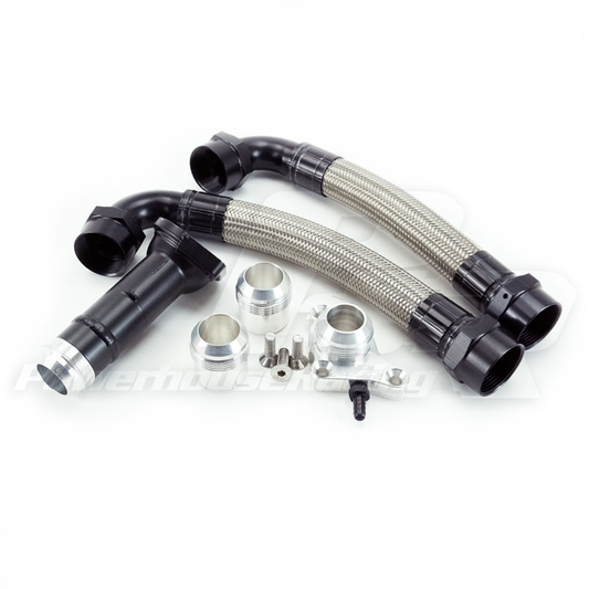 PHR Race -20AN Radiator Hose Kit  for 93-98 Non-Turbo Supra and SC300 - Stainless braided hose