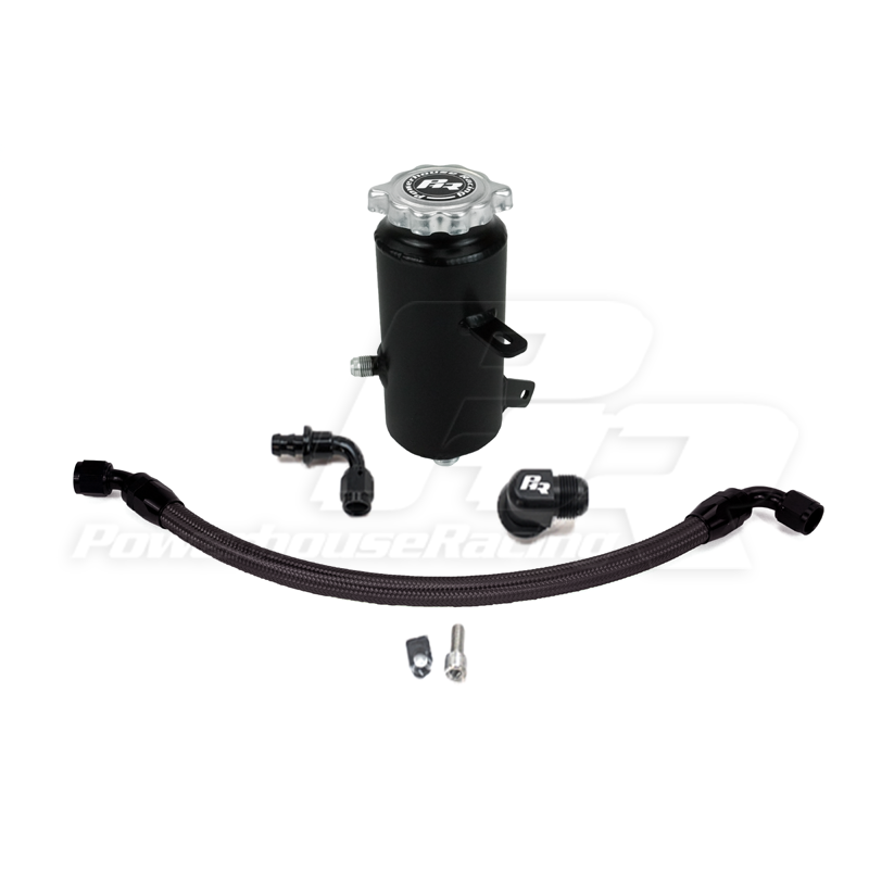 PHR Economy Power Steering Resevoir Kit - Black braided lines