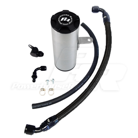 PHR Deluxe Power Steering Resevoir Kit - Machined finish
- Black braided lines