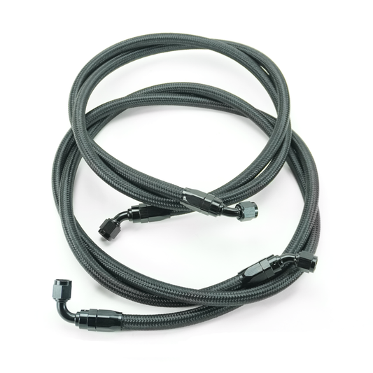 PHR Power Steering Cooler - Black braided lines