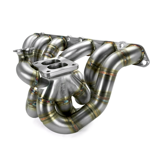 PHR S45 BILLET Turbo Manifold for 2JZ-GTE - T4 Twin-Scroll Billet Collector
- Equal Length Runner Design
- 1.5" 304L Stainless Steel Schedule 10 Primaries (1.68" ID)
- Dual 44/46mm Wastegate Flanges