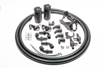 RADIUM ENGINEERING DUAL CATCH CAN KIT, NISSAN S15 SILVIA/200SX, FLUID LOCK