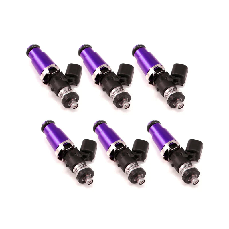 Injector Dynamics ID1700-XDS, for R35 / VR38. 14mm (grey) adapter top. GTR lower spacer / 14mm bottom o-ring.  Set of 6. - Future Motorsports - INJECTORS - Injector Dynamics - Future Motorsports