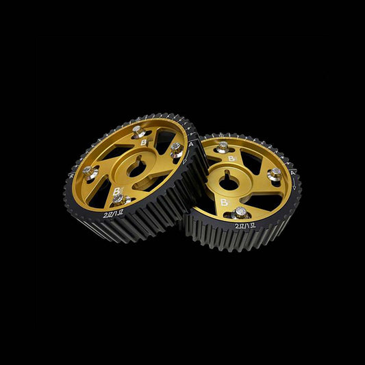 ADJUSTABLE CAM GEARS - Gold Anodize w/ARP Hold Down Bolts (Toyota 2JZGTE) - Pair - Future Motorsports - CAM GEARS - BRIAN CROWER - Future Motorsports