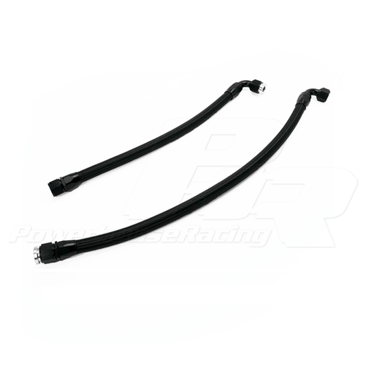 PHR -12 Breather Lines for XTM Tank LHD to Stock TT Valve Covers - Black braided lines