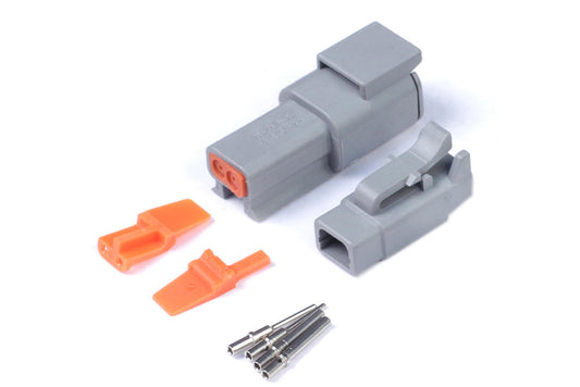 Haltech Plug and Pins Only - Matching Set of Deutsch DTM-2 Connectors (7.5 Amp)