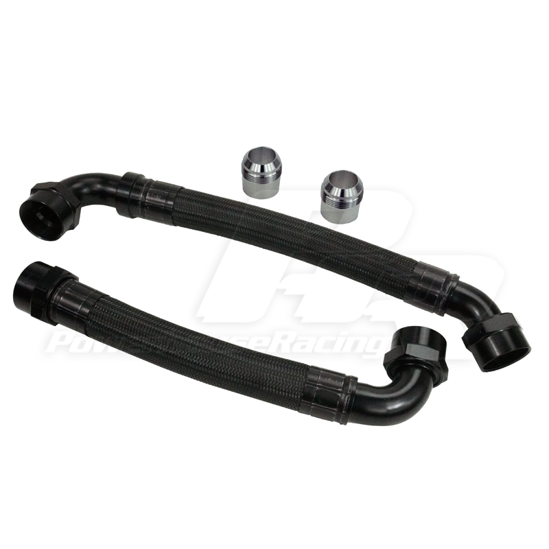 PHR Race -20AN Radiator Hose Kit for 93-98 Supra TT Black braided hose