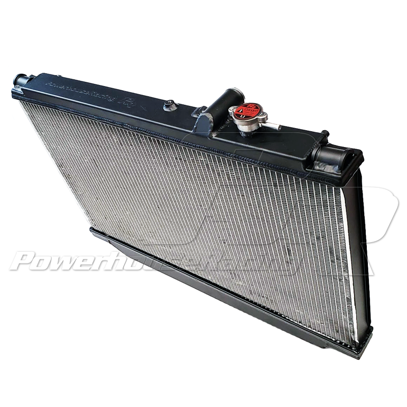 PHR Aluminum Race Radiator - Gloss black powder coat finish