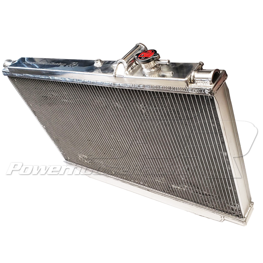 PHR Aluminum Race Radiator 
 - Polished finish will only be on the top tank, lower tank will have a raw finish
