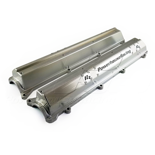 PowerHouse Racing (PHR) Billet Valve Covers for 2JZ, Non-VVT-I-No Oil Cap-Polished-For drysump