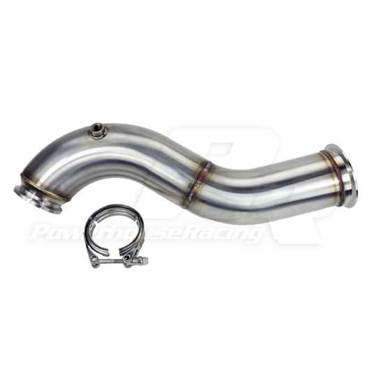 PowerHouse Racing (PHR) 5.0" Stainless Mandrel Bent Downpipe
 - Manifold  and turbine Specific