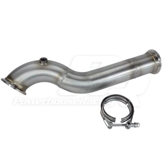 PowerHouse Racing (PHR) Downpipe for NA-T Street Torque Turbo Kit  - Includes Wideband Bung and Stock O2 (x2)