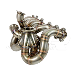 PowerHouse Racing (PHR) V45 BILLET Turbo Manifold for 2JZ-GTE - V-Band Single-Scroll Billet Collector for H-Cover PTE Turbo
- Equal Length Runner Design
- 1.5" 304L Stainless Steel Schedule 10 Primaries (1.68" ID)
- Single 60mm Wastegate Flange