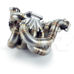 PowerHouse Racing (PHR) S23 BILLET Turbo Manifold for 2JZ-GTE - T4 Twin-Scroll Billet Collector
- Equal Length Runner Design
- 1.25" 304L Stainless Steel Schedule 10 Primaries (1.44" ID)
- Dual 44/46mm Wastegate Flange