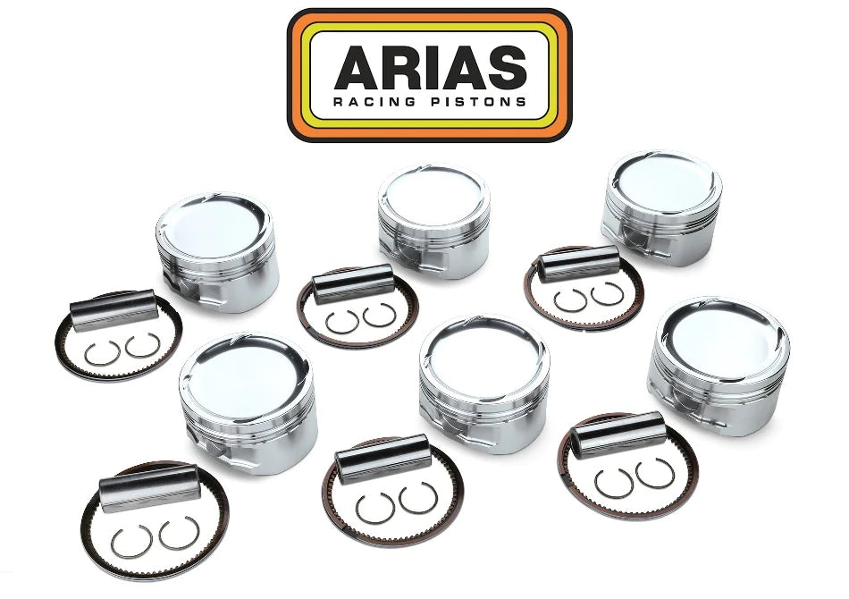 Arias Pistons Nissan 2.6L RB26Det Bore 3.425 CH 1.180 Stroke 2.901 Rod 5.783 CR 10.15 Dome Head 55cc - Future Motorsports - ENGINE BLOCK INTERNALS - Arias Pistons - Future Motorsports
